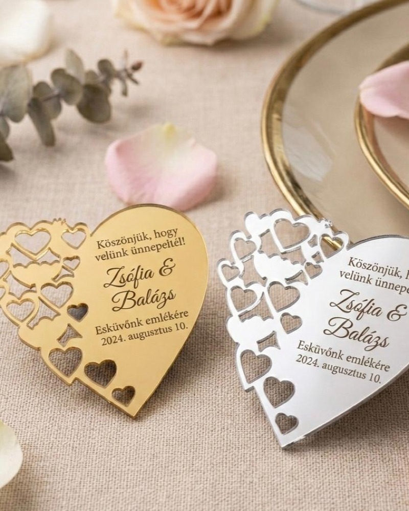 Heart-shaped thank you gift magnet