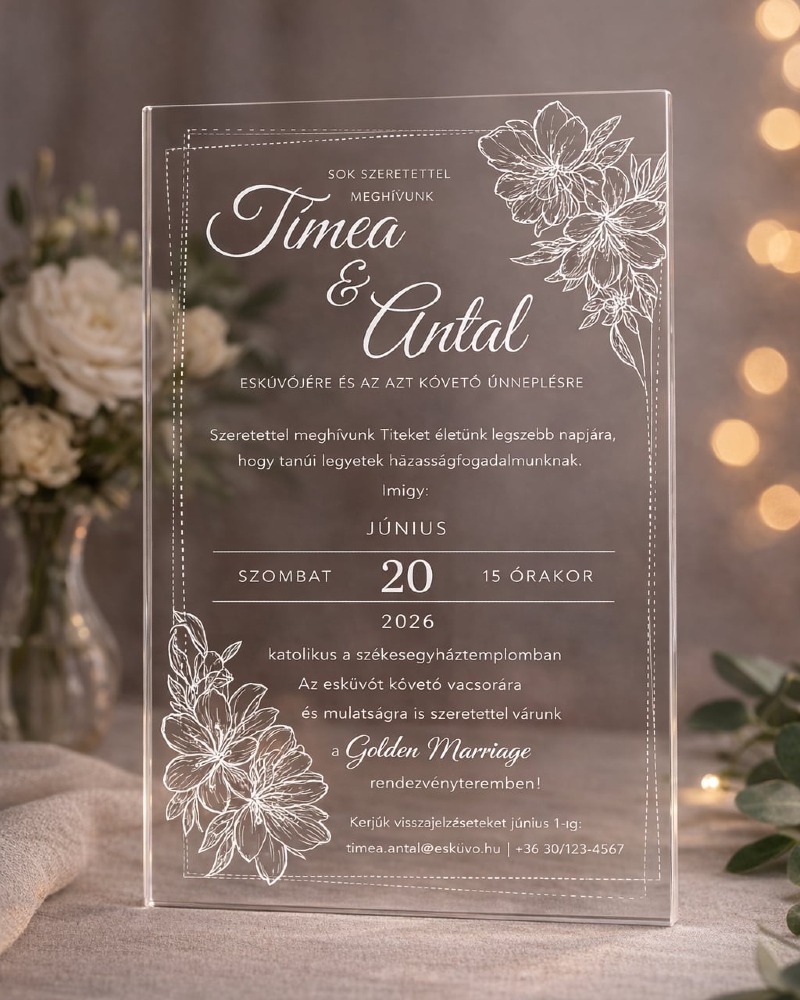 Transparent premium invitation AT12